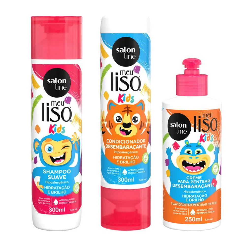 Kit Tratamento Capilar Meu Lisinho Kids Infantil Salon Line