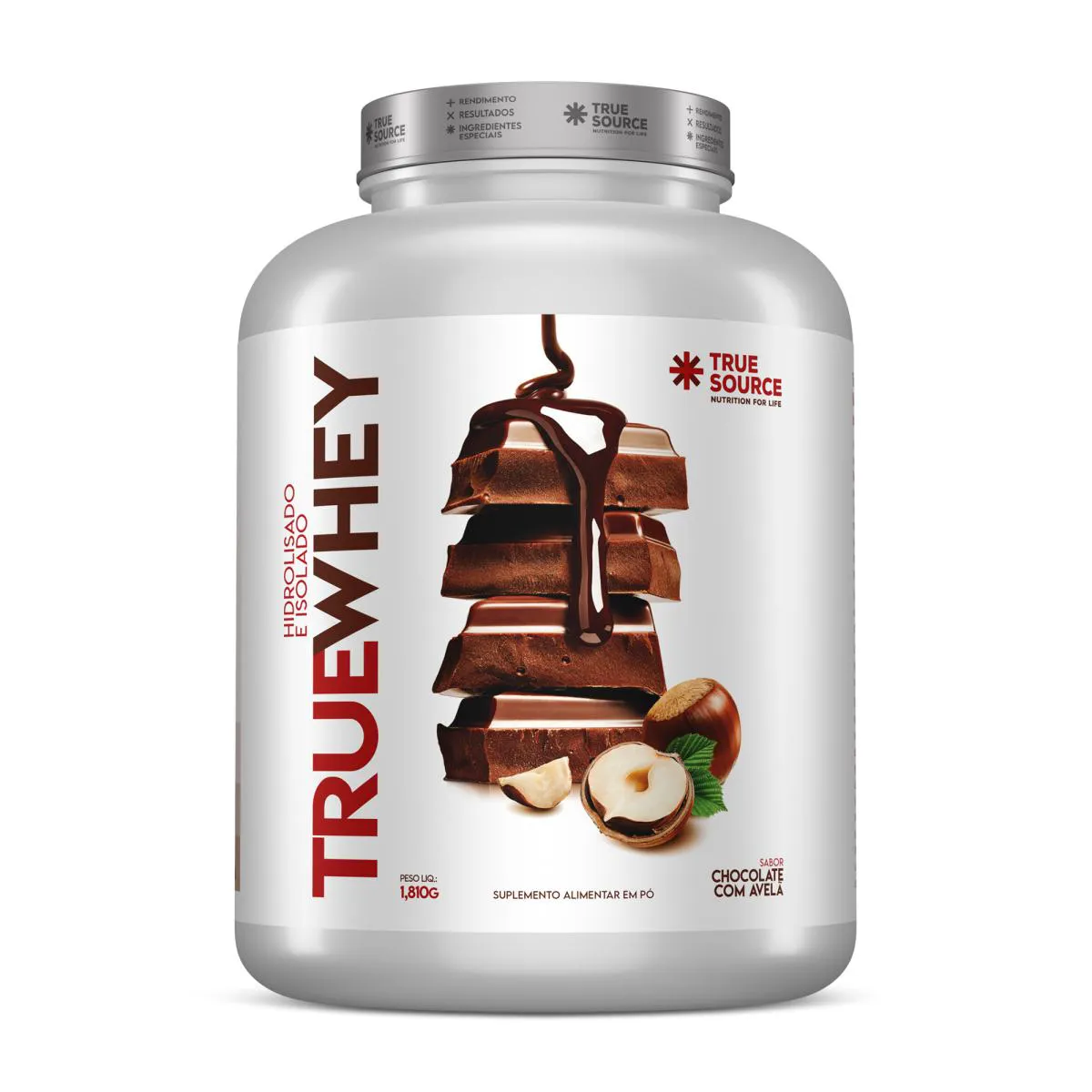 PROTEINA TRUE WHEY 1810G CHOCOLATE COM AVELÃ