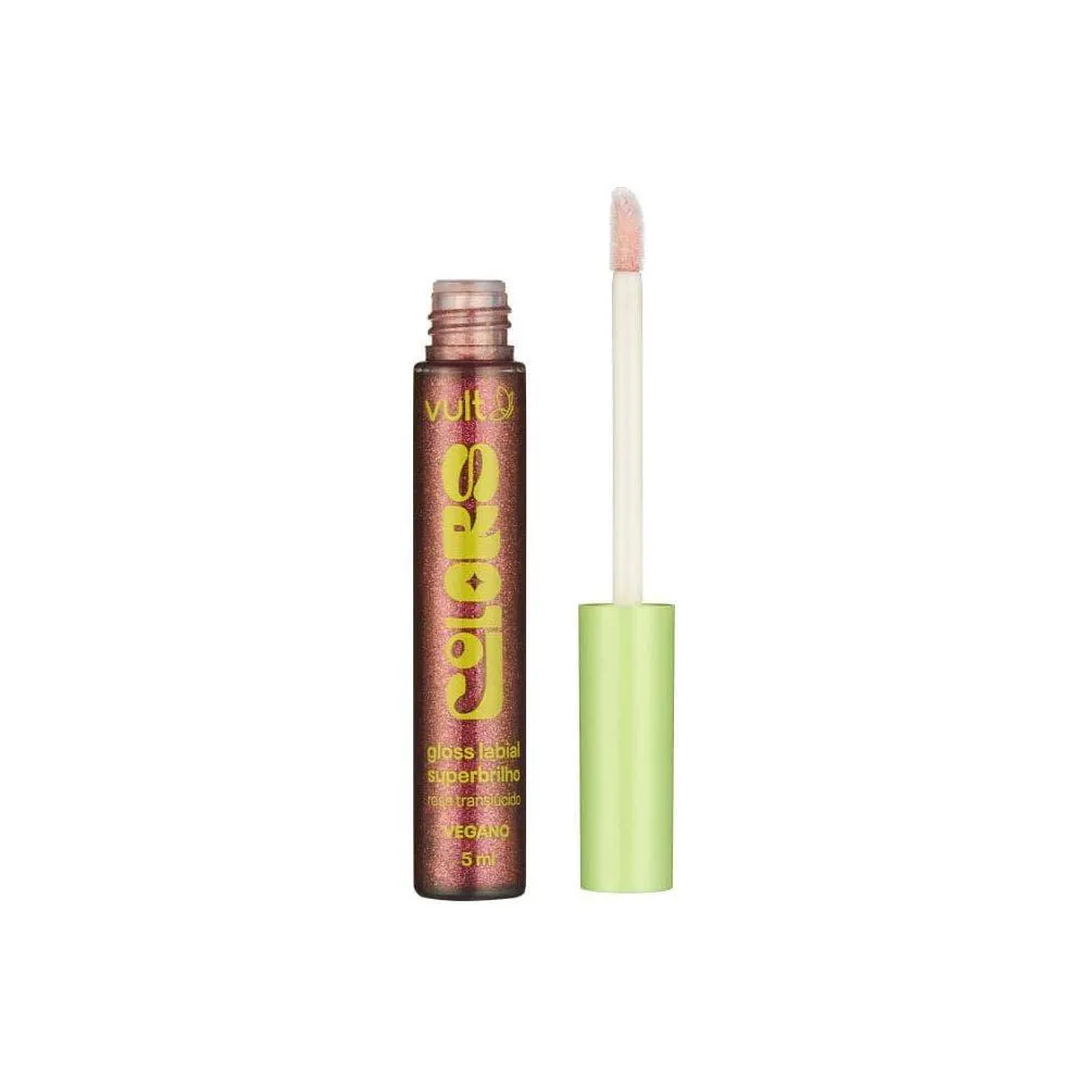 GLOSS LABIAL VULT COLORS SUPERBRILHO ROSA TRANSLúCIDO 5ML