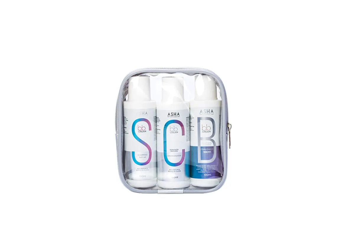 Kit BB Cream Hidratação Profunda 100ml Asha (3 Produtos)