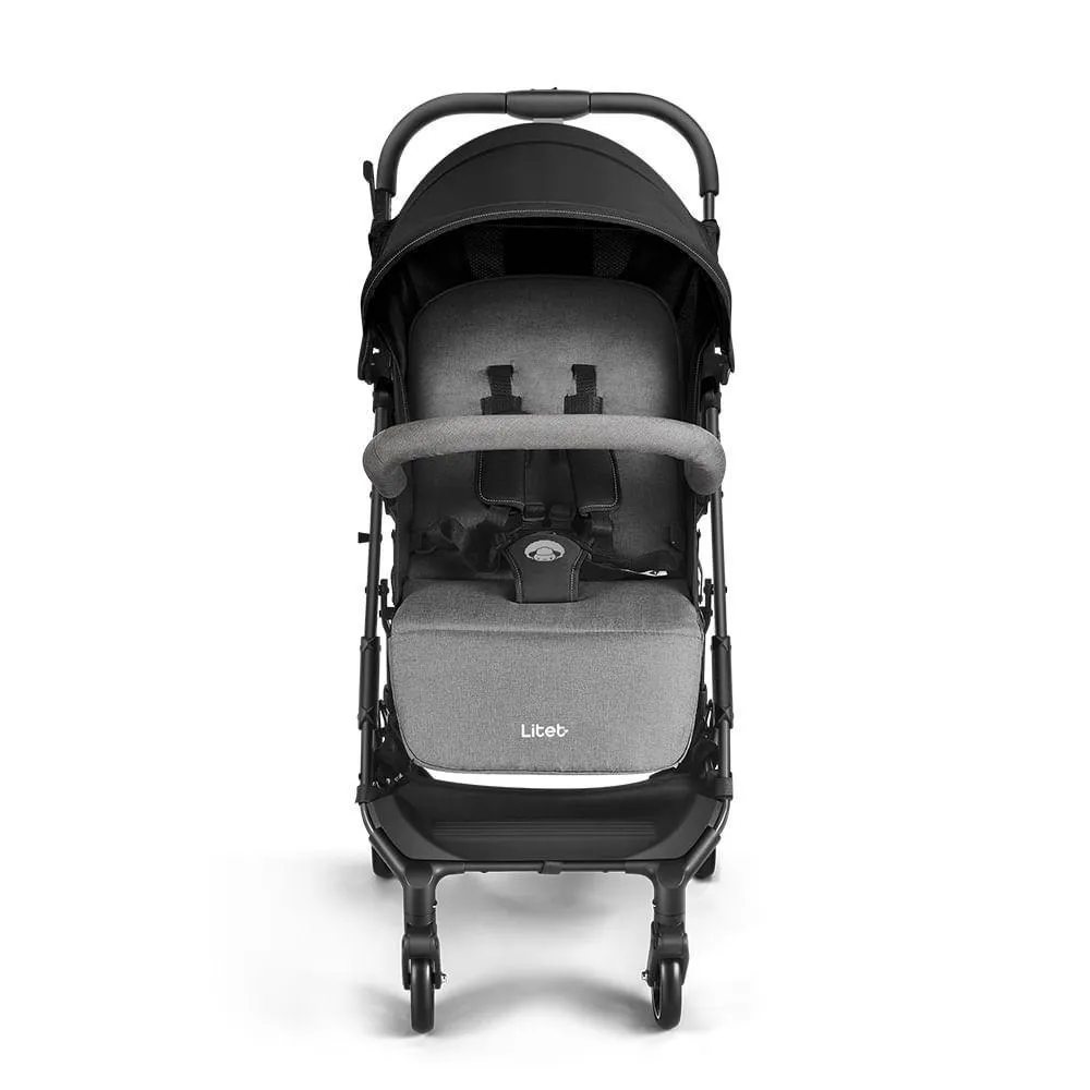 Carrinho Compacto 0-15 Kg Oppa Preto E Cinza Litet - Bb465 Bb465
