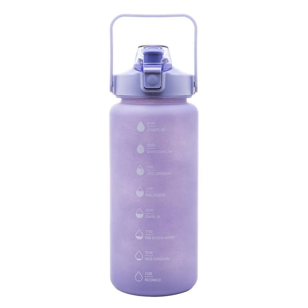 Garrafa Squeeze Em Policarbonato Roxa 2l - Lyor