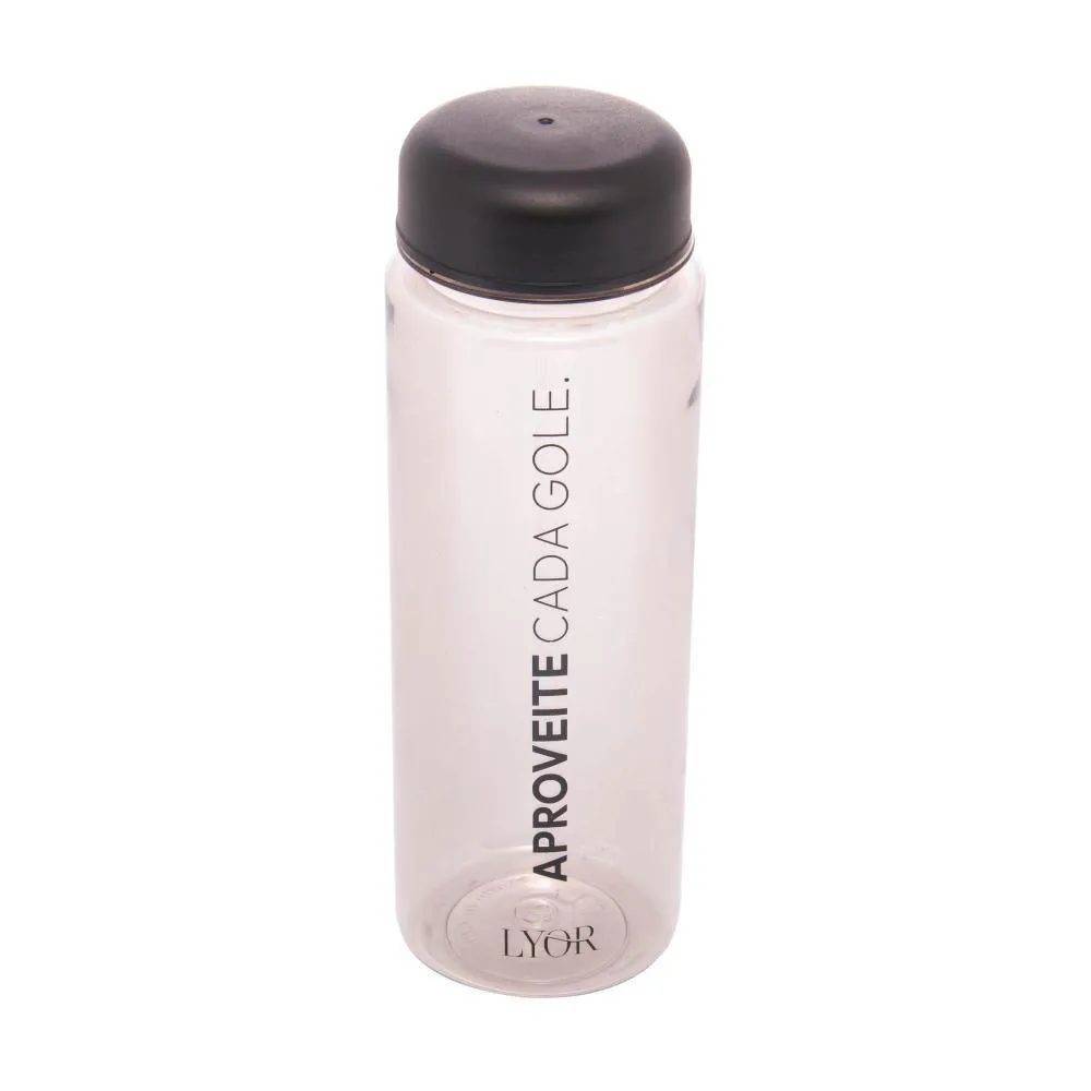 Garrafa Squeeze De Poliestireno Translúcida Preta 520ml