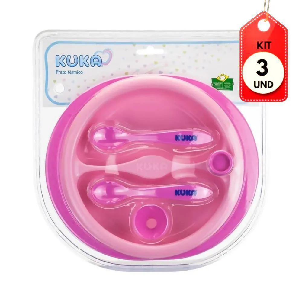 Kit C/03 Kuka Prato Térmico Rosa