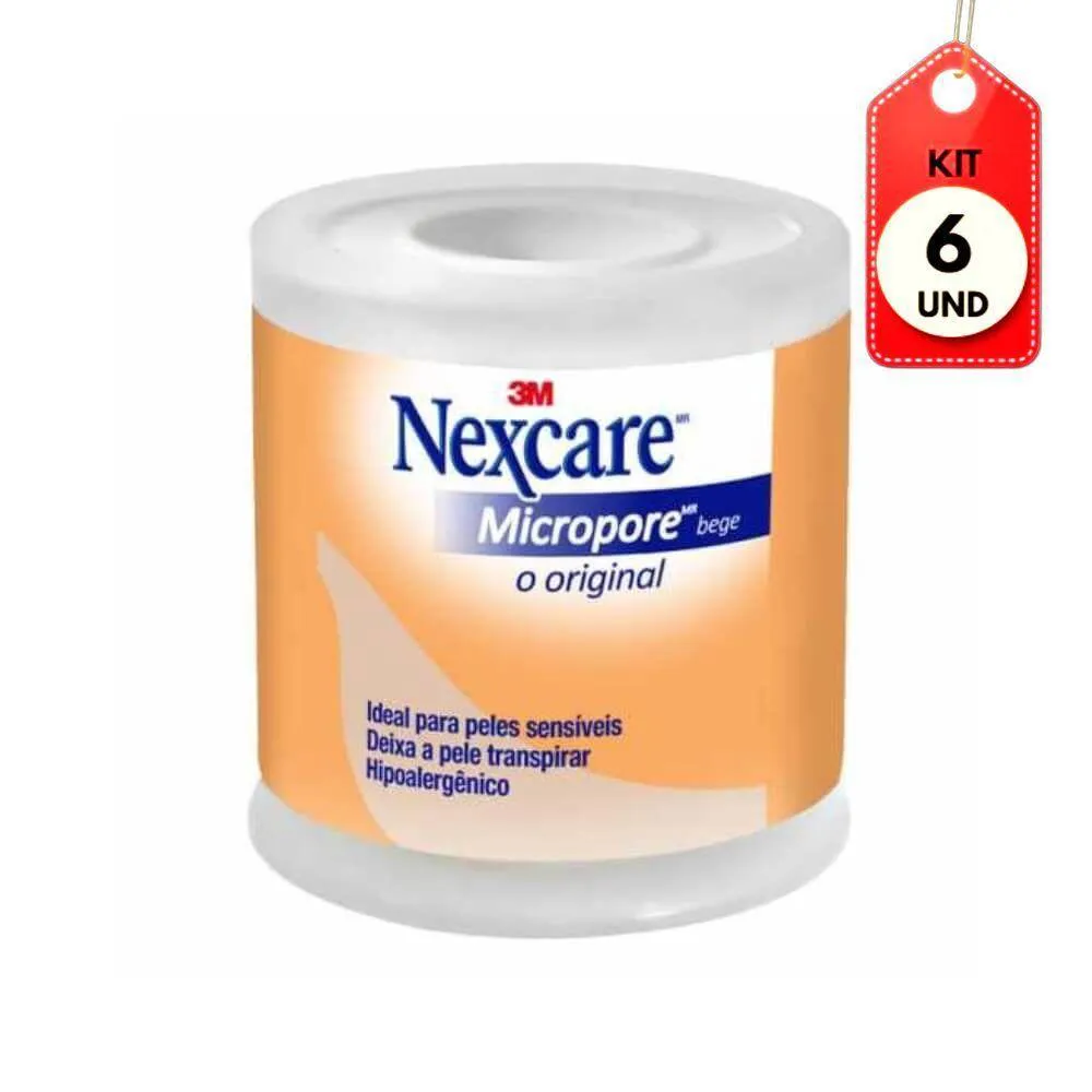 Kit C-06 3m Micropore 5,0cmx4,5m Bege