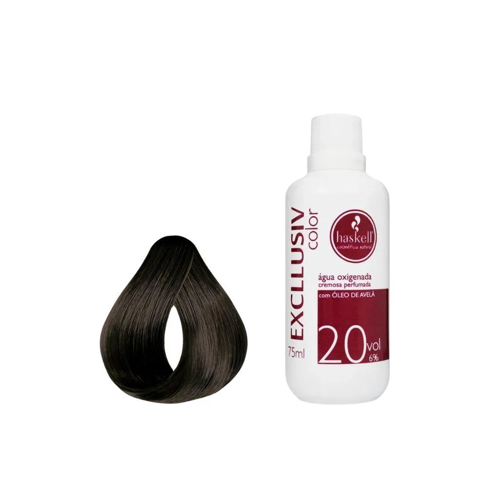 Kit Coloração Haskell Excllusiv 4.0+Água Oxig Haskell 20vol