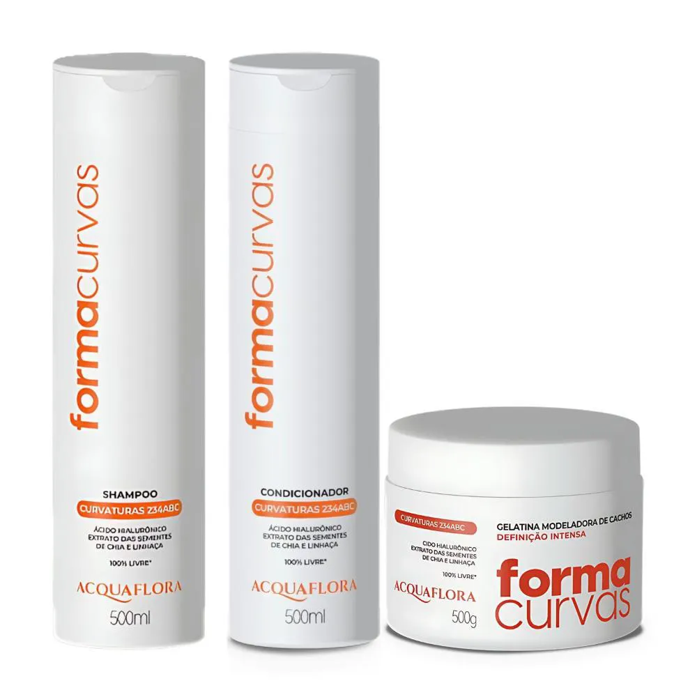 Kit Acquaflora Forma Curvas Com 3 Gel Modelador