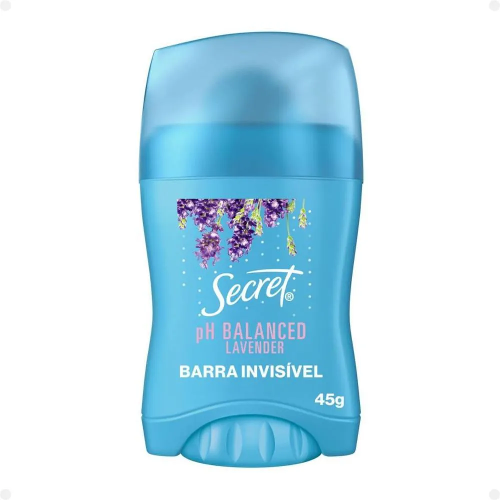 Antitranspirante Barra Invisible Secret pH Balanced Lavender 45g