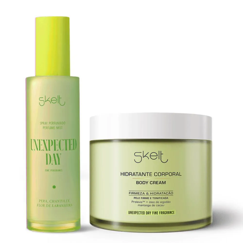 Kit Skelt Unexpected Day Hidratante Corporal Body Cream + Perfume Spray Perfumado