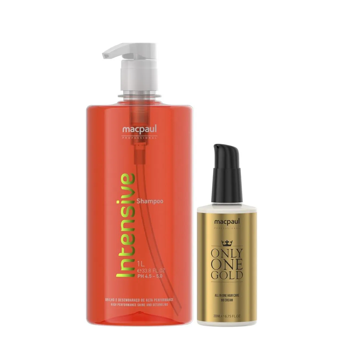 Kit MacPaul - Shampoo Intensive 1L + Only One Gold 200ml 
