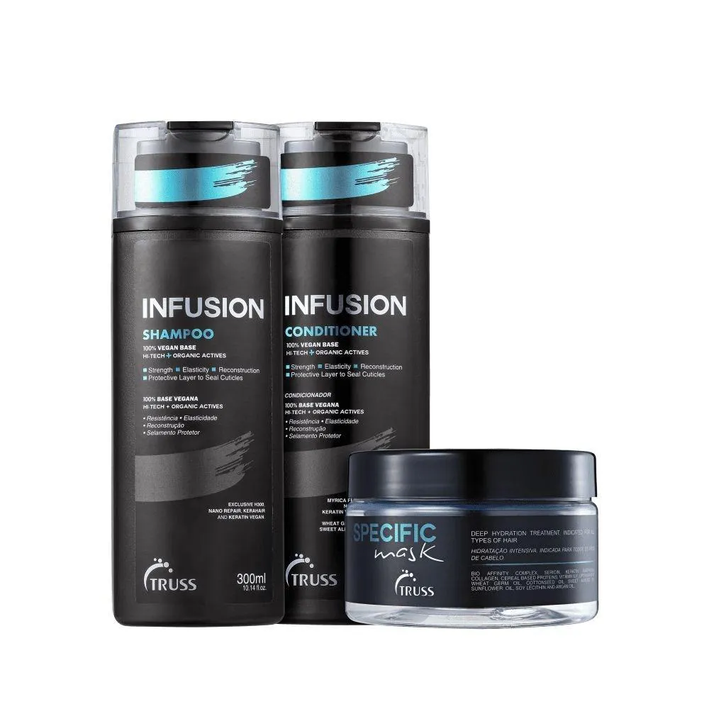 Truss Infusion Shampoo 300ml + Condicionador 300ml + Máscara 180ml