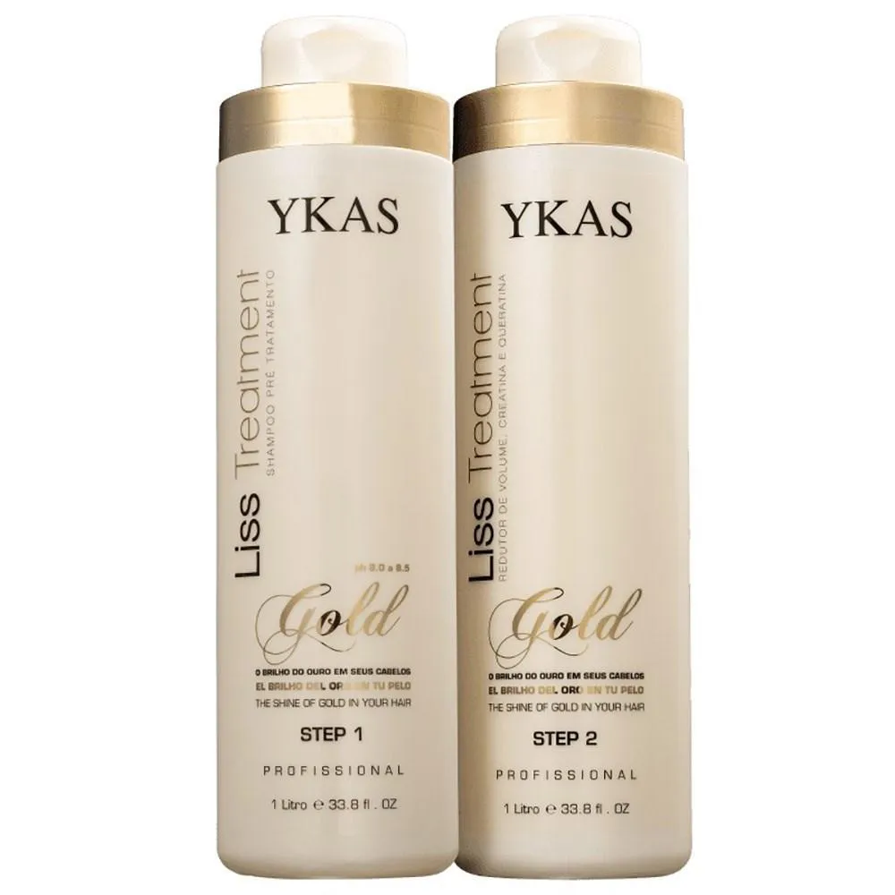 Ykas Gold Escova Progressiva Kit Ouro (2 x 1 Litro)