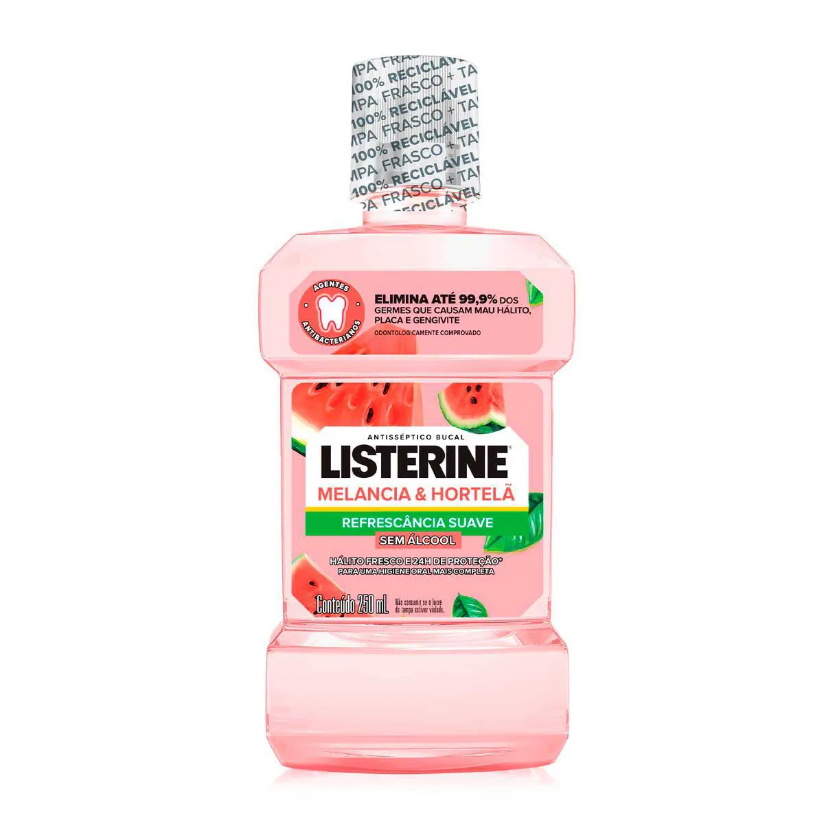 Enxaguante Bucal Listerine Melancia & Hortelã Sem Álcool 250ml