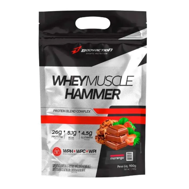WHEY MUSCLE HAMMER 900g (MORANGO)