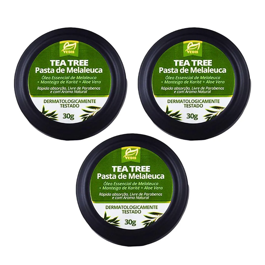 Kit C3 Pasta de Melaleuca Tea Tree 30g – Vedis