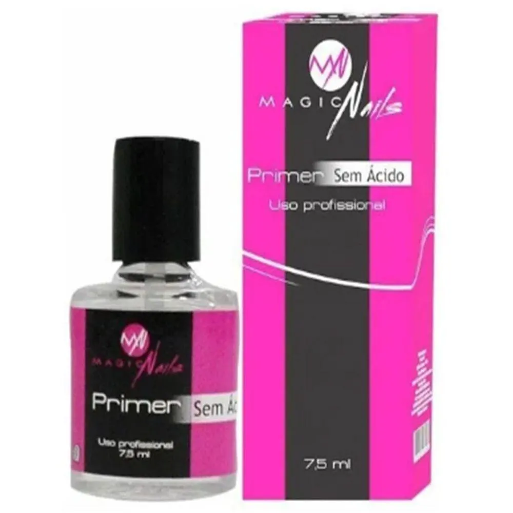 Primer Sem Acido Magic Nails Alongamento Gel Fibra Unhas