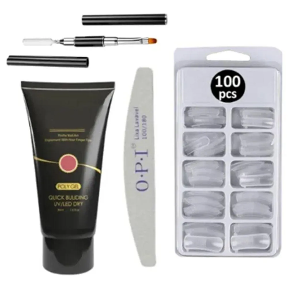 Kit Unha Gel Poligel Polygel Unhas Molde F1 Pra Alongamento