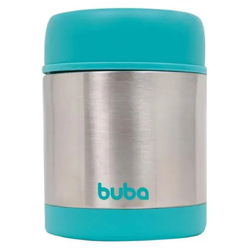 Pote Térmico Infantil Aço Inoxidável Para Refeição 350Ml 6+ Meses Azul - Buba