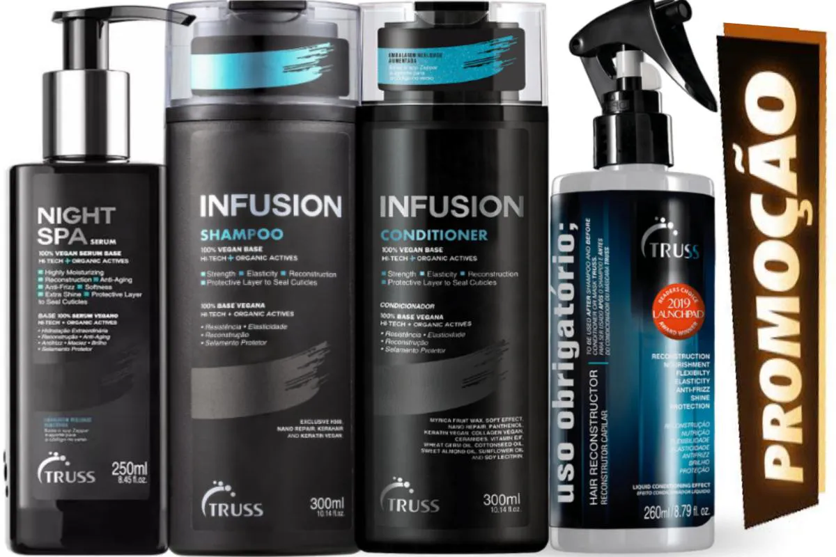 Truss Infusion Shampoo e Cond 300ml+Uso Obrigatório+NightSpa