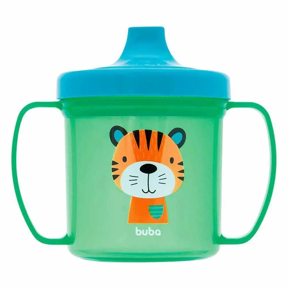 Copo De Treinamento Bebê - 180Ml - Tigrinho - Verde - Buba