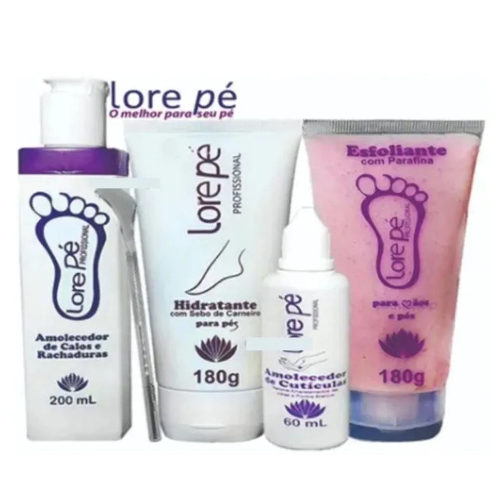 Lore Pé Amolecedor Calos E Rachaduras Kit Podologa Unha