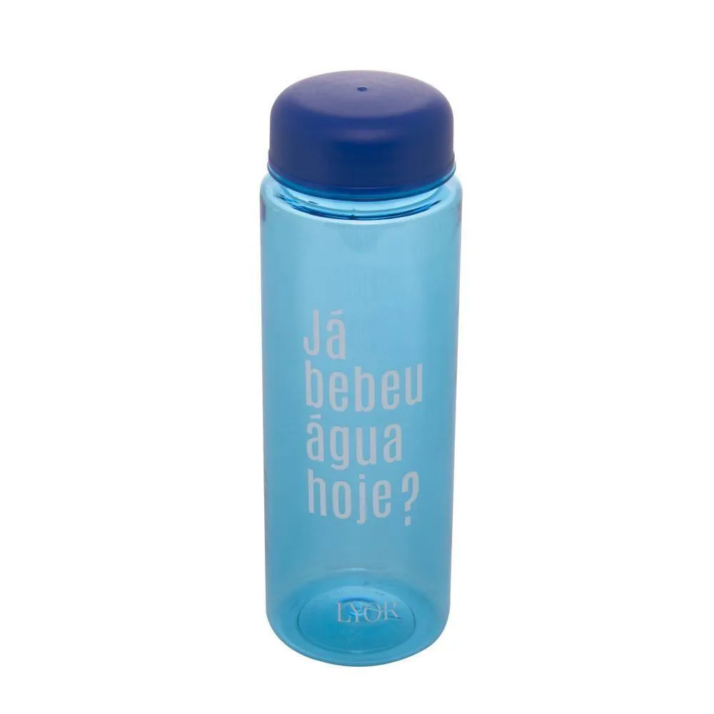 Garrafa Squeeze De Poliestireno Translúcida Azul 520ml