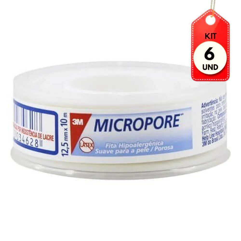Kit C-06 3m Micropore Hospitalar 12,5mmx10m