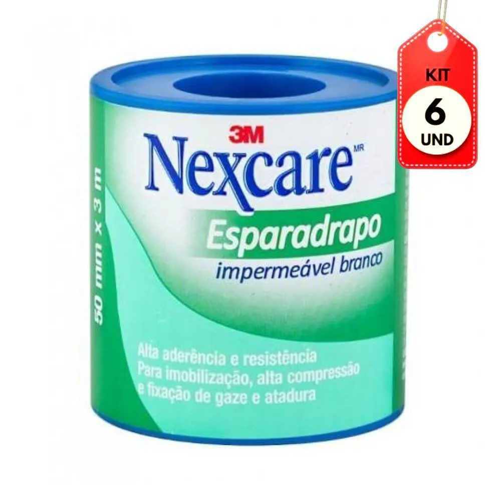 Kit C-06 3m Nexcare Esparadrapo Impermeável 50mmx3m