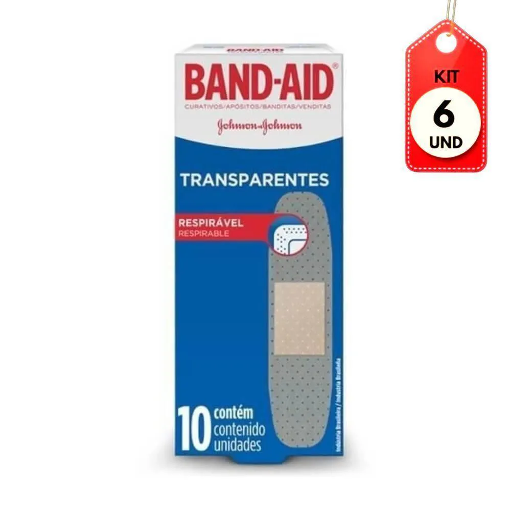 Kit C-06 Band Aid Transparente Curativo C-10