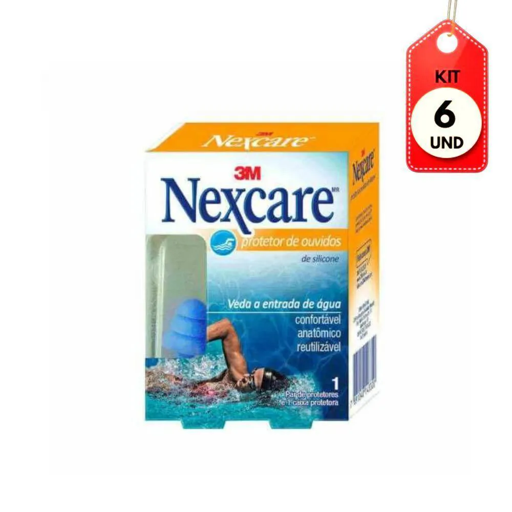 Kit C-06 3m Nexcare Protetor Ouvido Silicone C-2