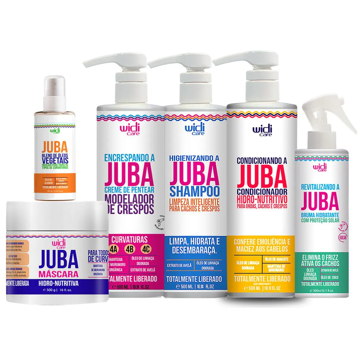 Kit Widi Juba Máscara Shampoo Cond Encrespando Blend Bruma