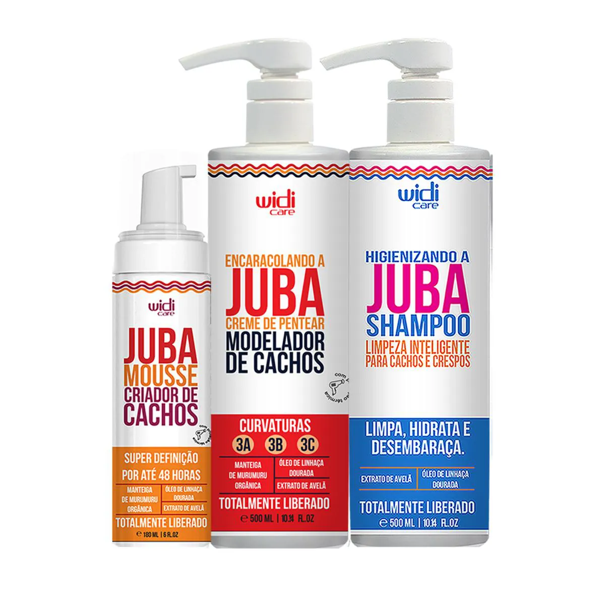 Kit Widi Care Encaracolando A Juba, Shampoo, Mousse