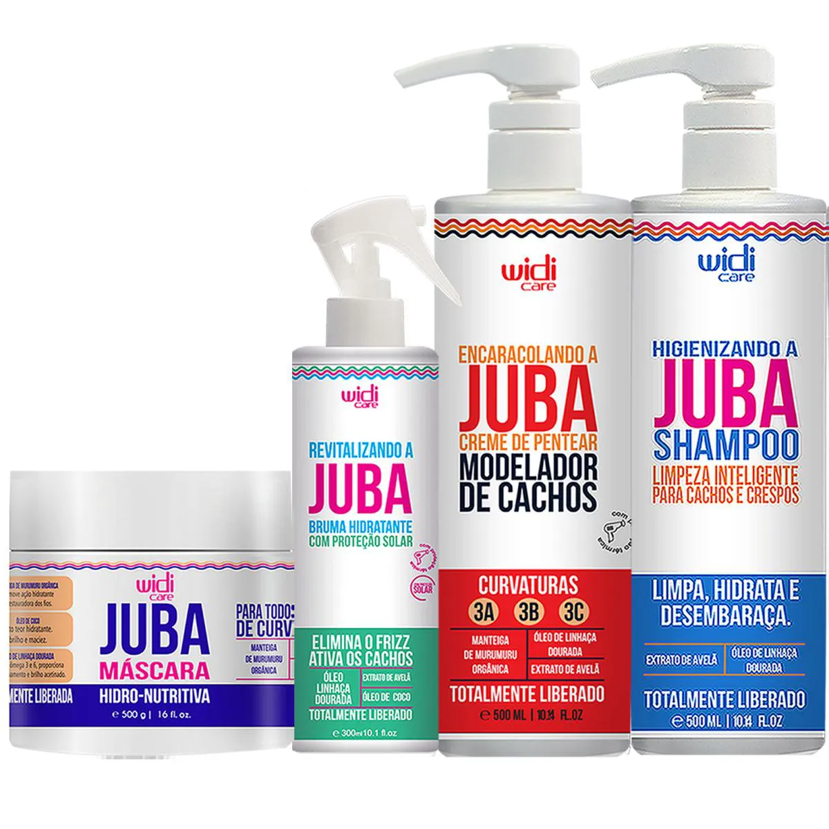Kit Widi Care Juba Shampoo, Encaracolando, Bruma, Máscara