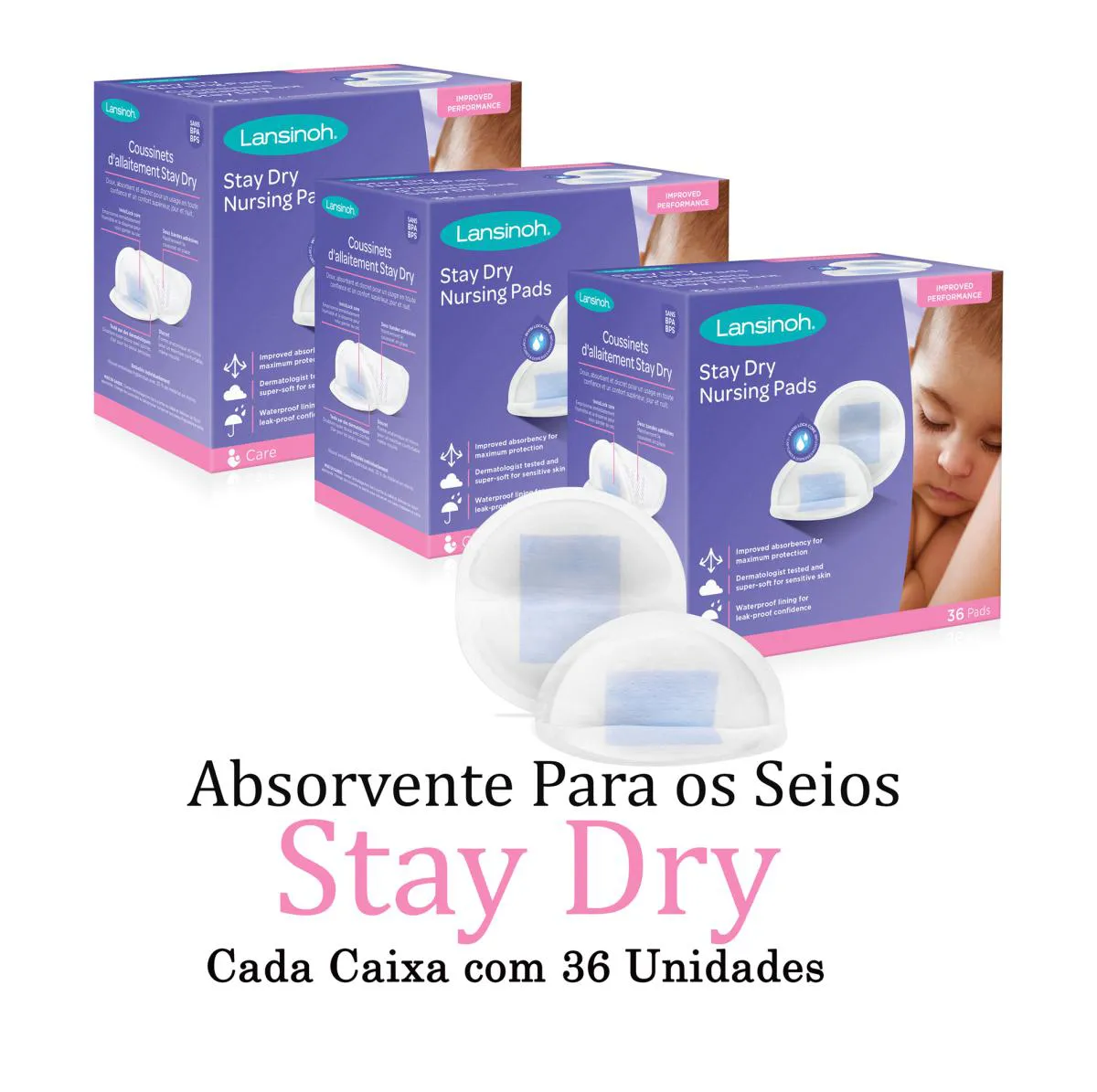 Absorvente Para Os Seios Lansinoh Stay Dry Leve 3 Pague 2