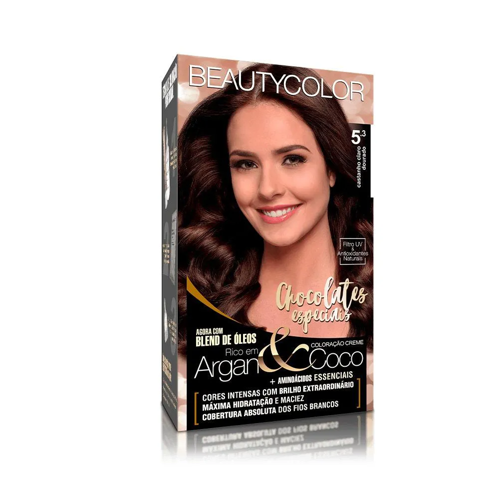 Tintura Beauty Color 5.3 Castanho Claro Dourado