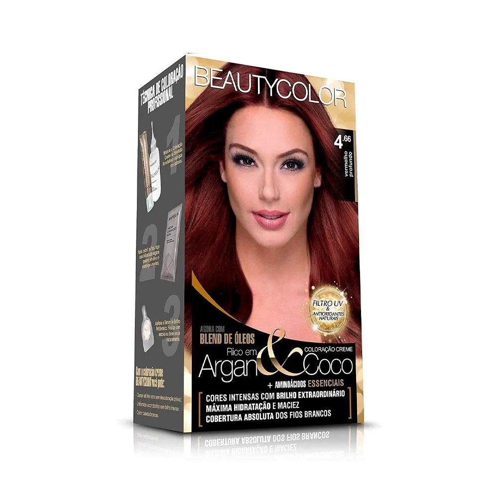 Tintura Beauty Color Kit 4.66 Vermelho Intenso