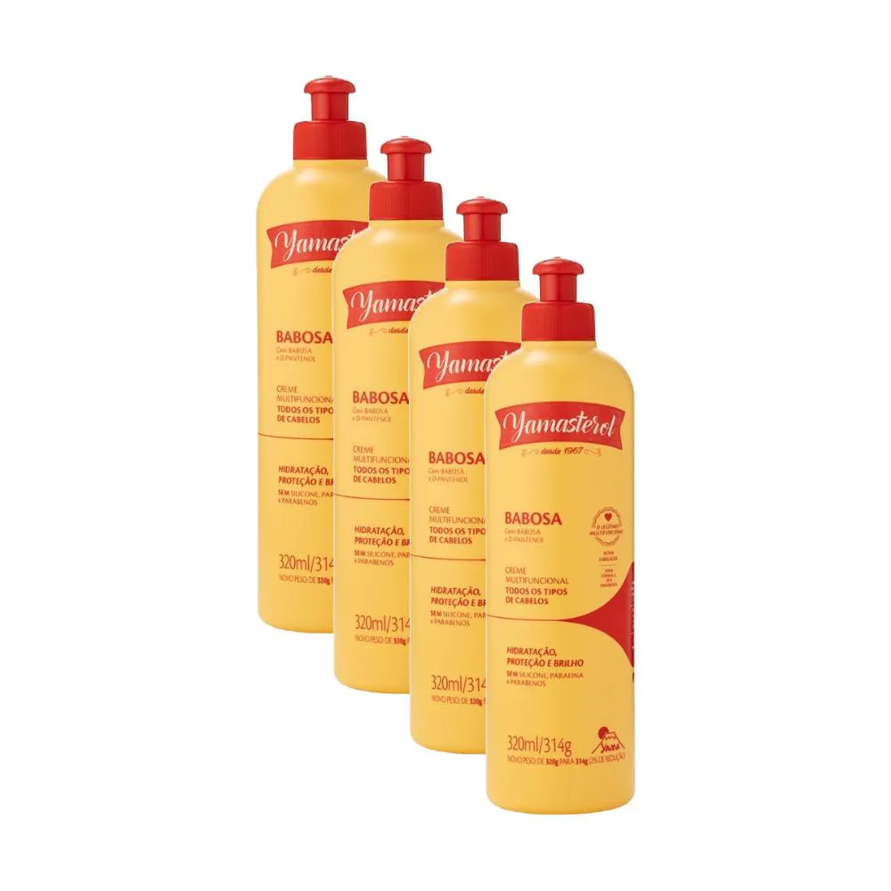 Kit Creme Para Pentear Yamasterol Babosa 320g (4 unidades)