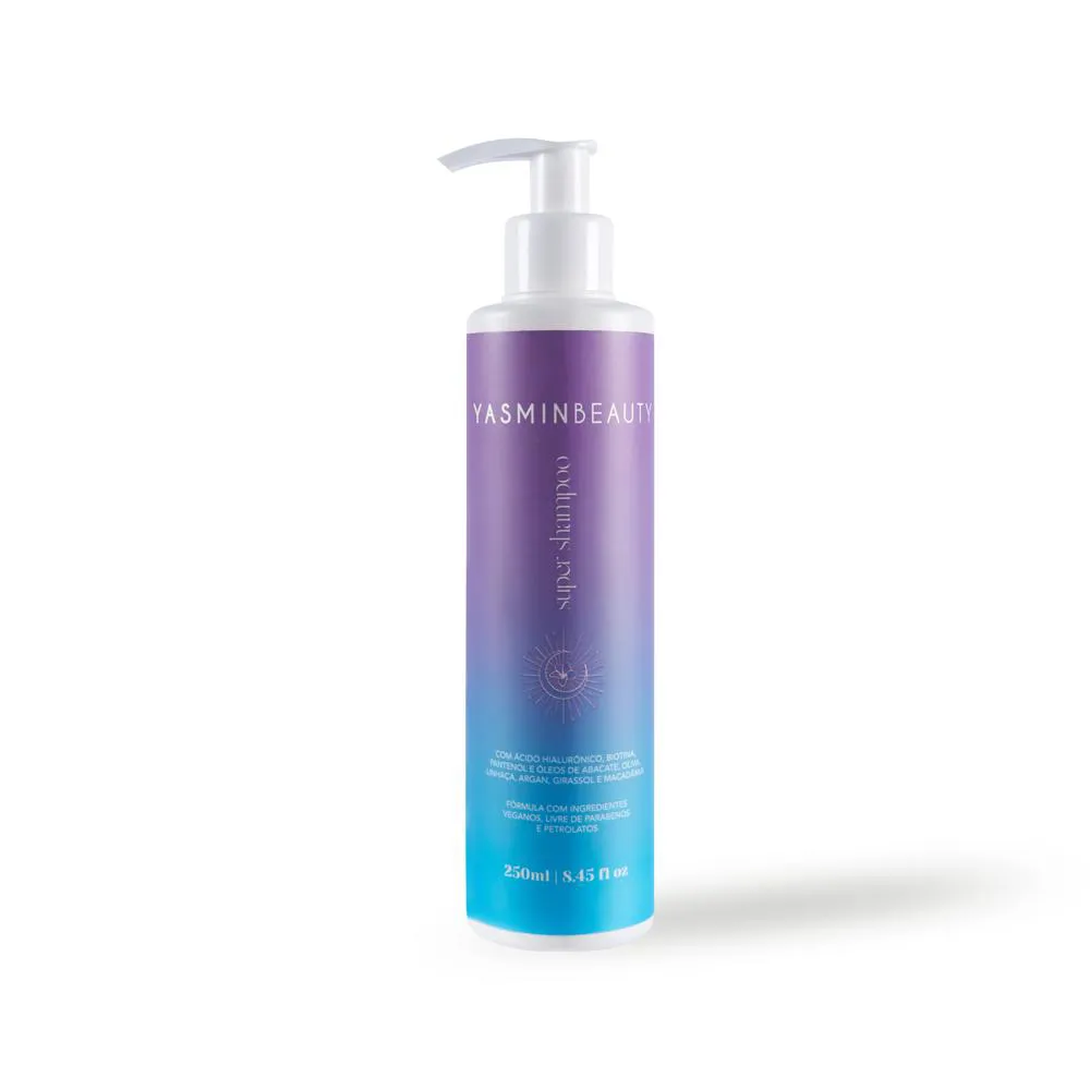 Shampoo vegano de limpeza suave para o fim da oleosidade sem danos - Super Shampoo