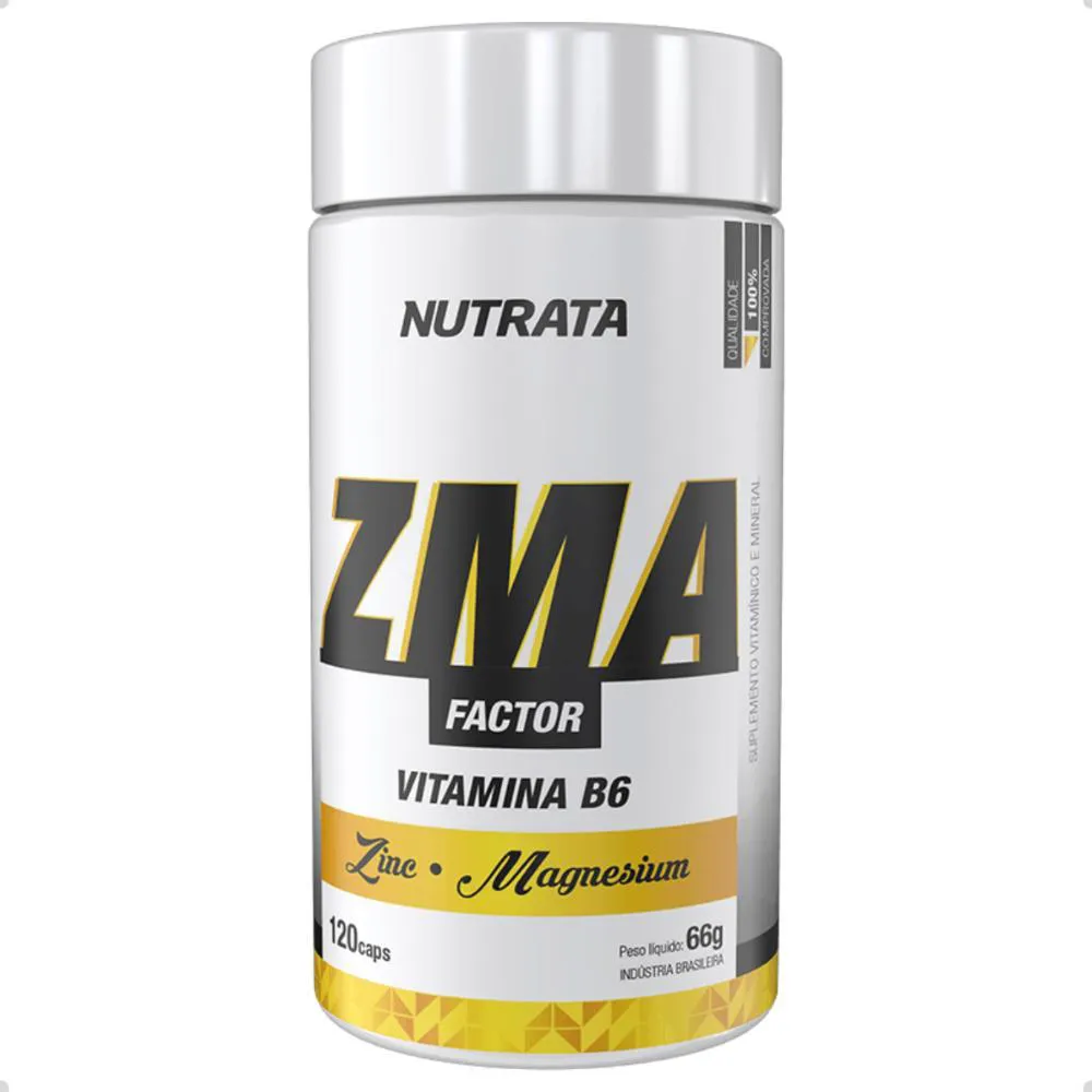 ZMA Zinco + Magnesio Vitamina B6 120 Capsulas Nutrata Natural