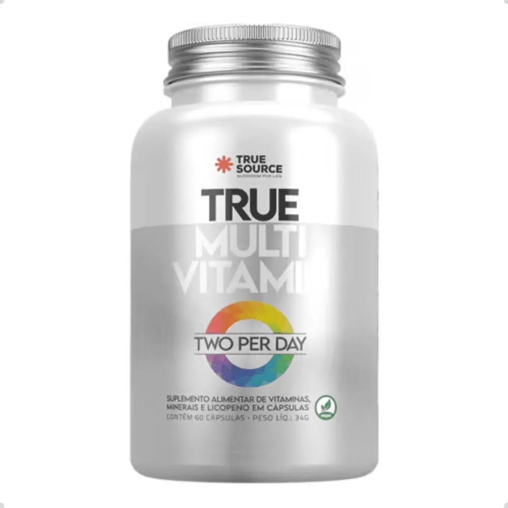 True Multi Vitamin Two Per Day 60 Capsulas True Source Natural