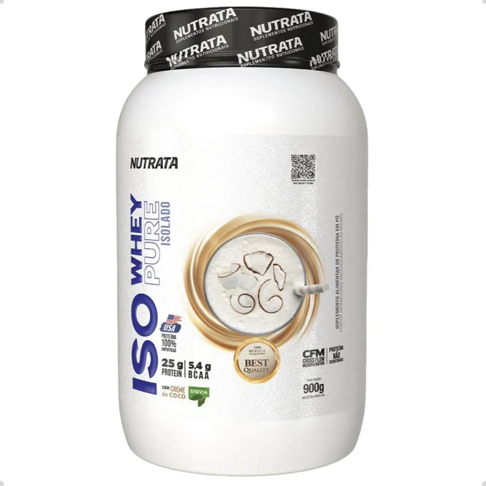 ISO Whey Pure Protein 25g de Proteina 900g Nutrata Coco