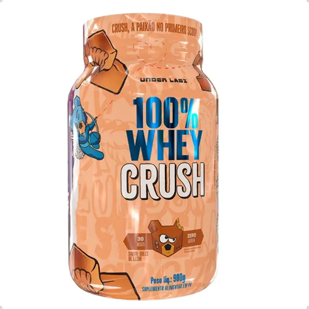 100% Whey Protein Crush Concentrado 900g Under Labz Doce DE Leite