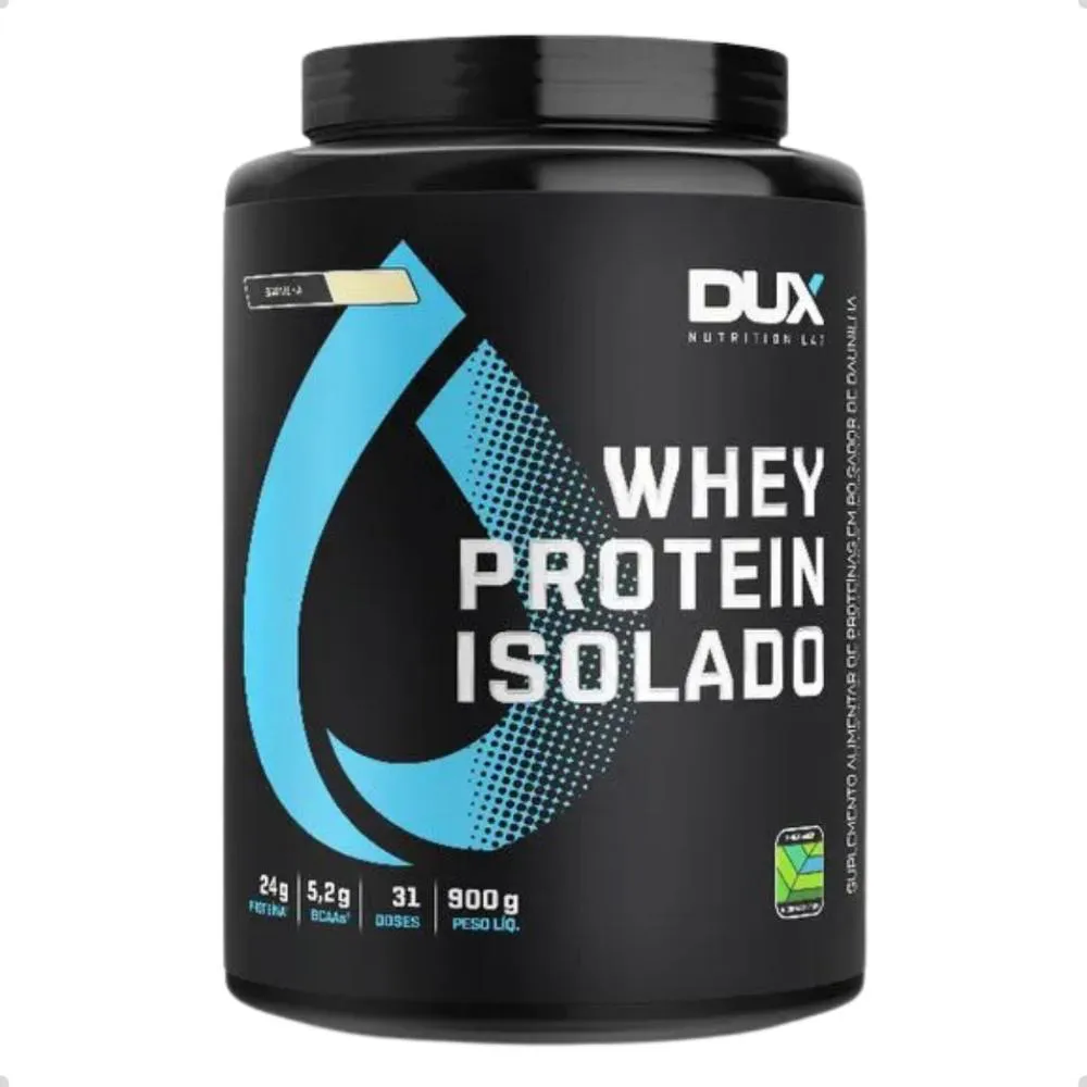 Whey Protein Isolado Pote 900g Dux Nutrition Baunilha
