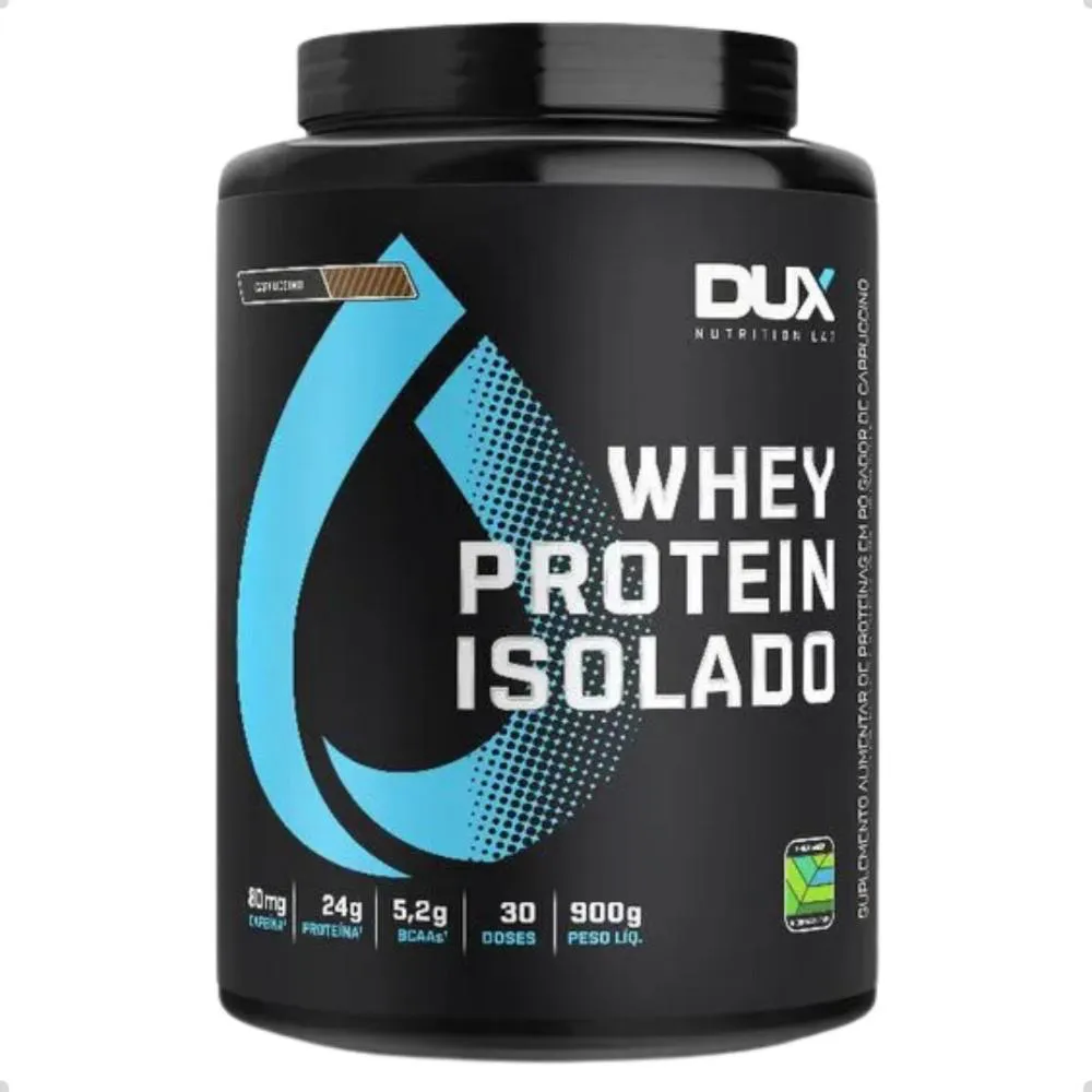 Whey Protein Isolado Pote 900g Dux Nutrition Cappuccino