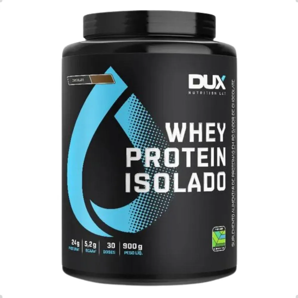 Whey Protein Isolado Pote 900g Dux Nutrition Chocolate