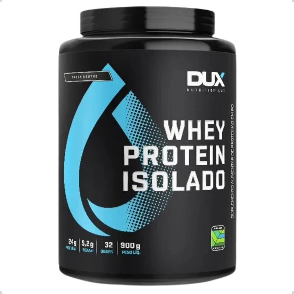 Whey Protein Isolado Pote 900g Dux Nutrition Neutro