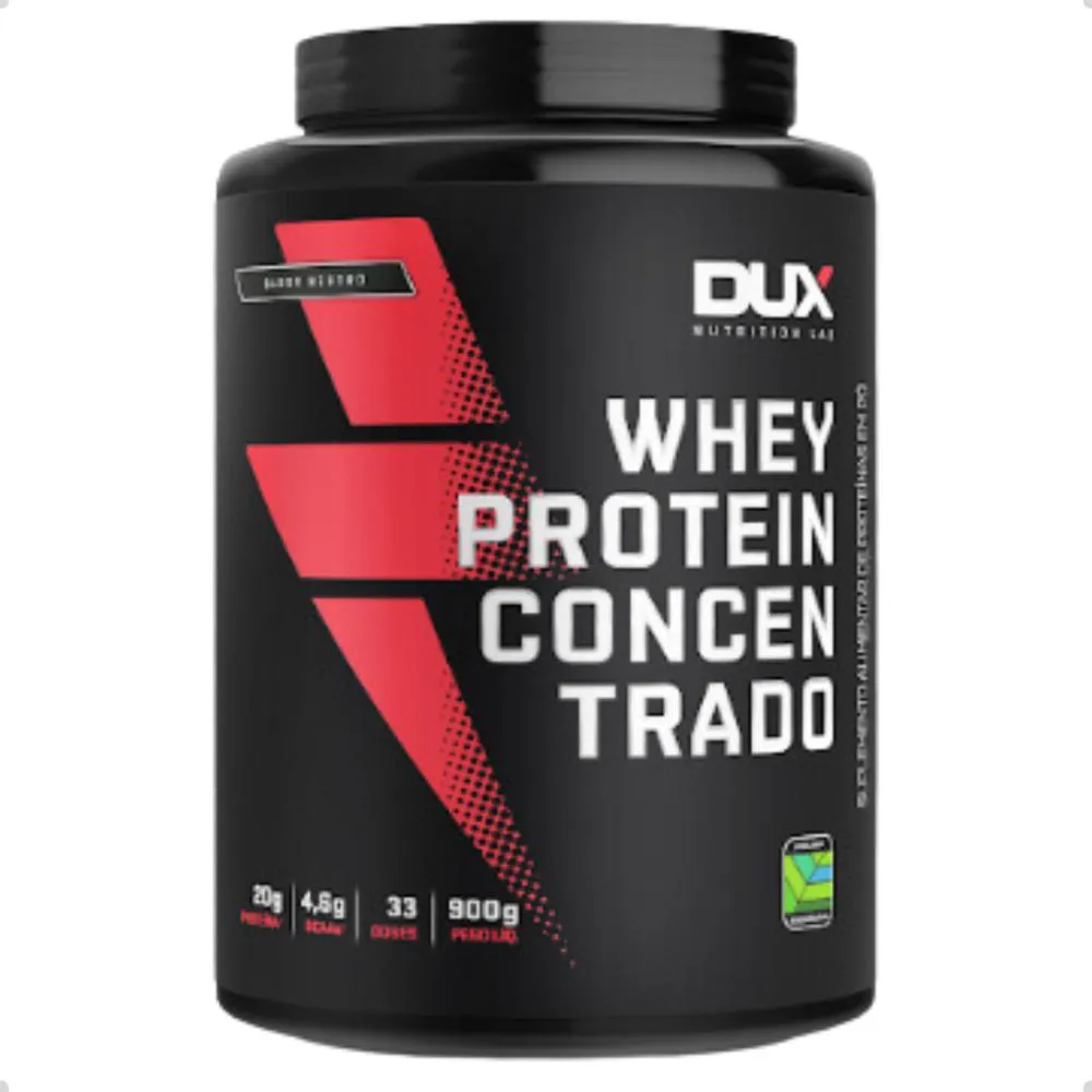 Whey Protein Concentrado Pote 900g Dux Nutrition Neutro