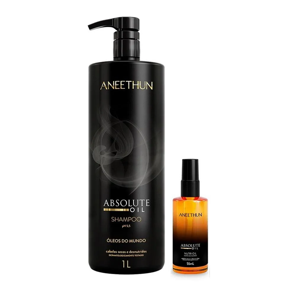 Kit Aneethun Absolute Oil - Shampoo 1l + Óleo 55ml