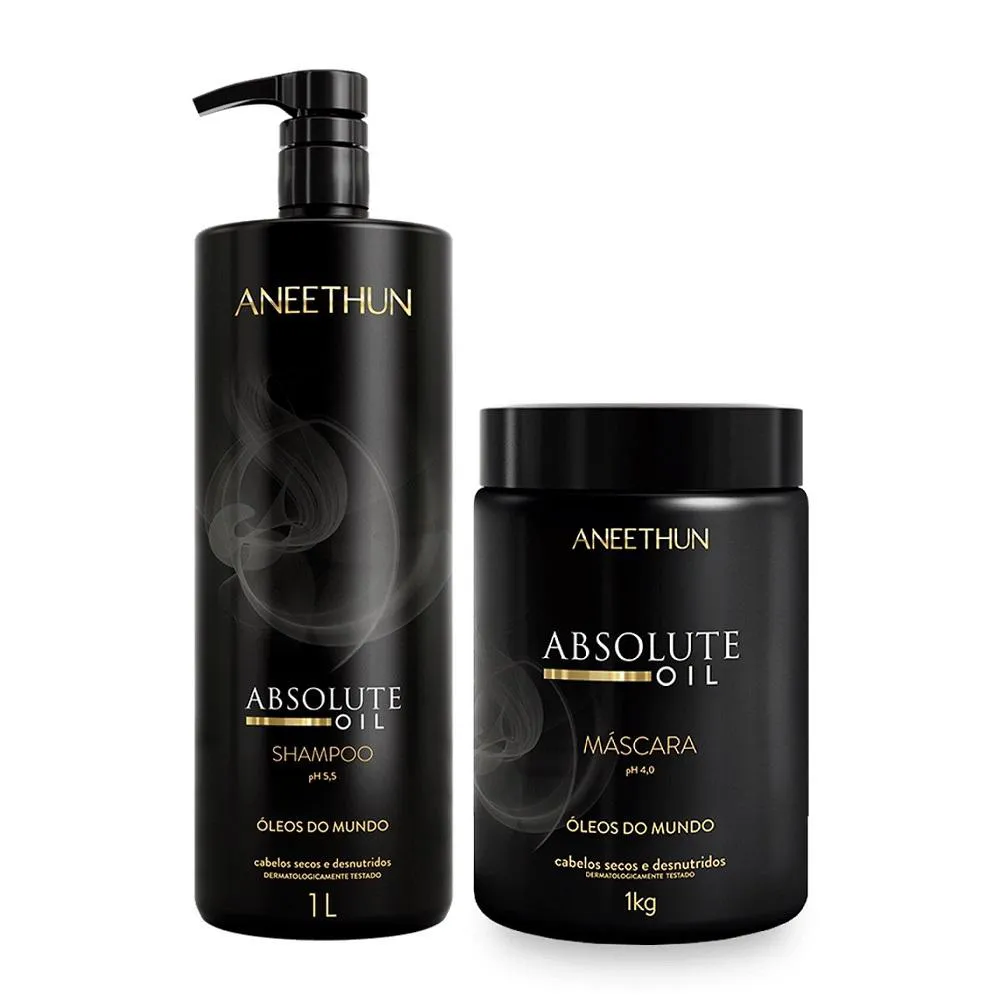 Kit Aneethun Absolute Oil - Shampoo 1l + Máscara 1kg
