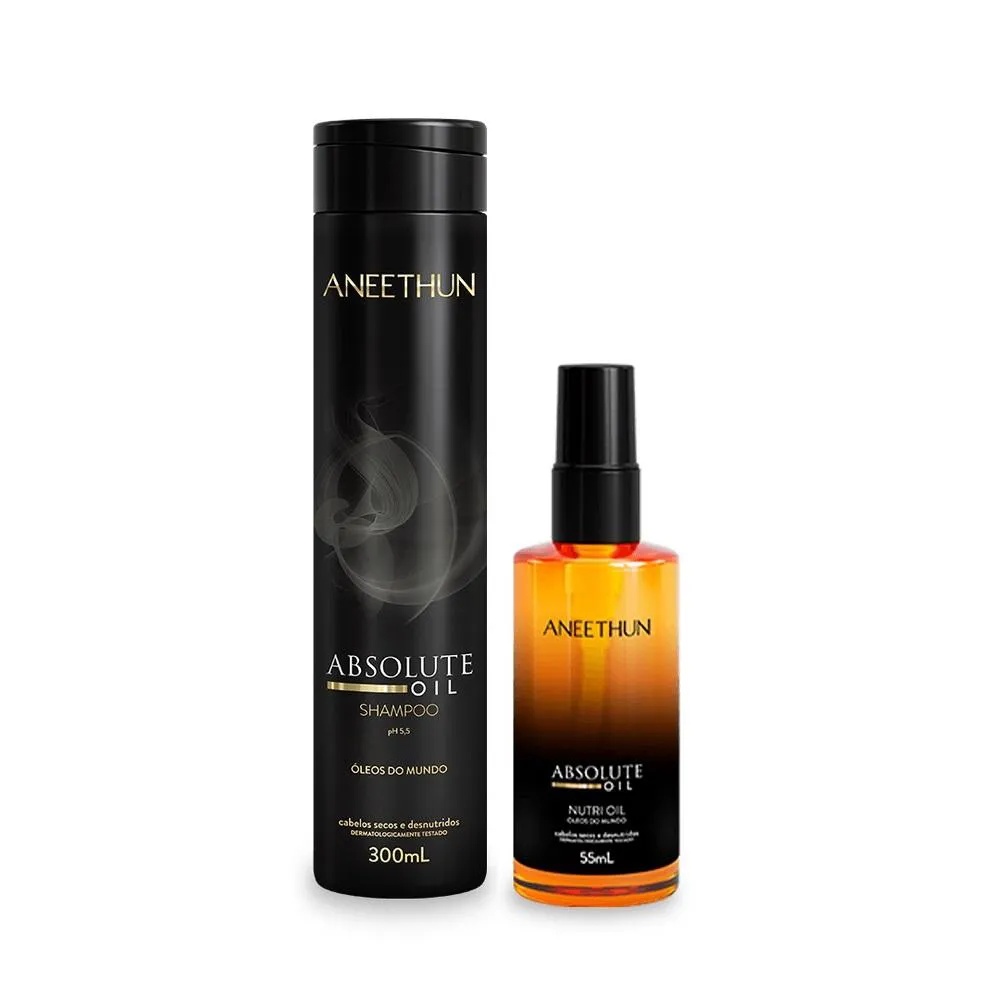 Kit Aneethun Absolute Oil - Shampoo 300ml + Óleo 55ml